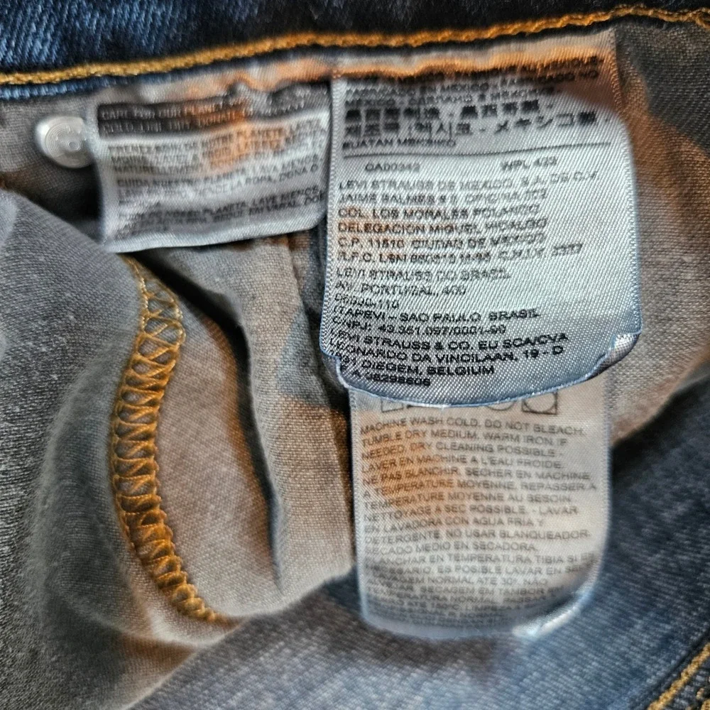 Levi's 505 Regular Fit Jeans Mens 38x32 Dark Wash Blue Straight Leg Denim‎